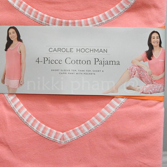 Carole Hochman Ladies' 4-piece Pajama Set in Pink - Picture 2 of 4